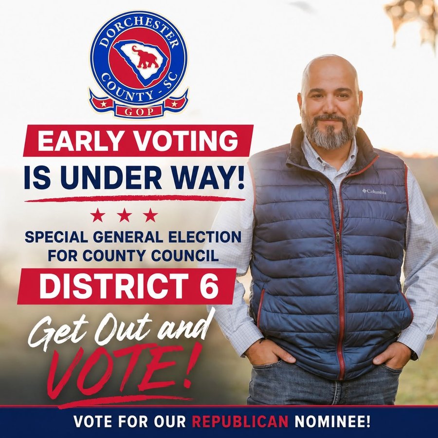 Early voting graphic for County Council District 6 special election