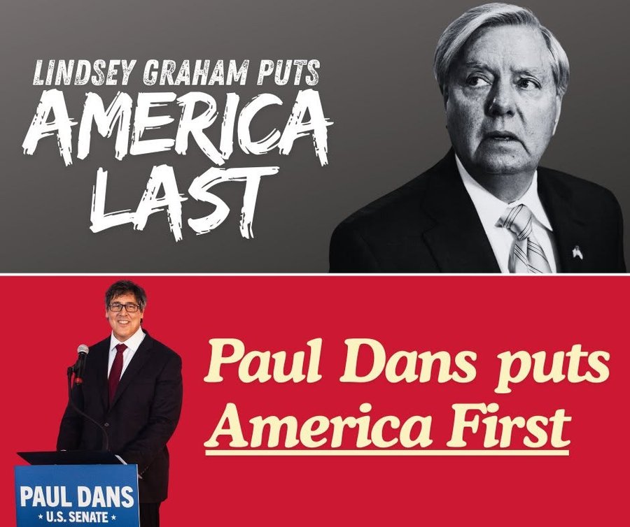 Paul Dans for U.S. Senate campaign graphic