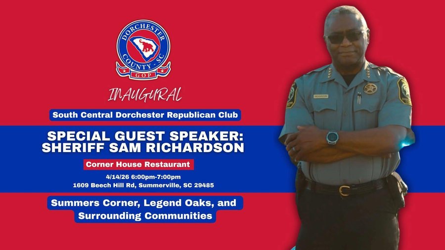 Sheriff Sam Richardson guest speaker event flyer